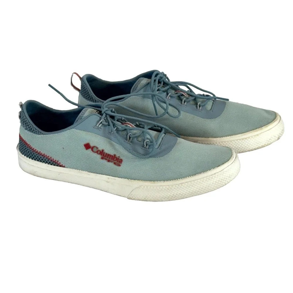 Columbia Dorado PFG Womens 9 Sneaker Mirage Blue Red Low Top Fishing Boat Shoes